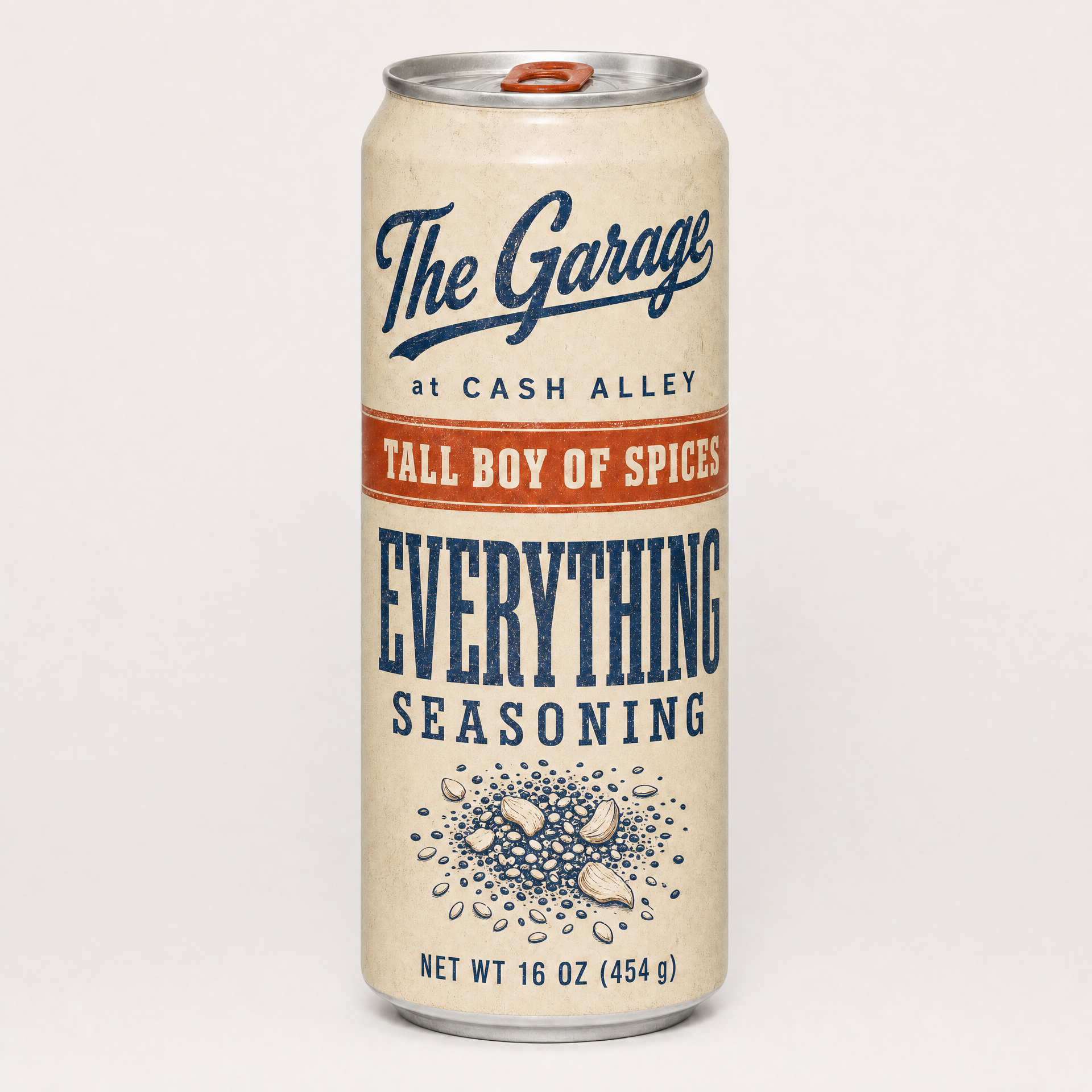 Tall Boy Everything Seasoning 16 oz can with pull-tab lid