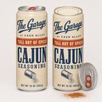 Tall Boy seasoning can opened to reveal the shaker top under the pull tab