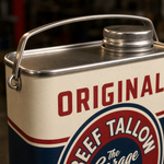 Close-up of the one gallon can steel wire bail handle and cap